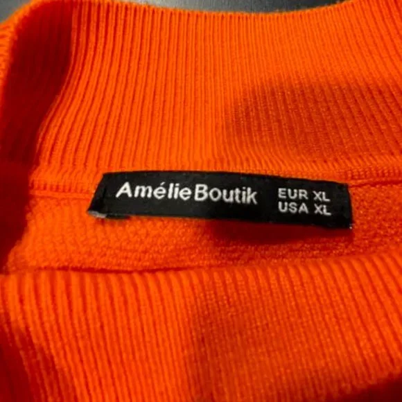 AmelieBoutik Comfy Orange Top with Sleeves Design - Women - XL - Picture 14 of 16
